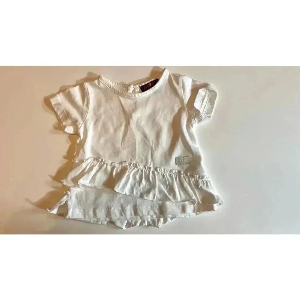 7 for All Mankind Girls 12 Month Set‎ White Top & Blue Jeans
